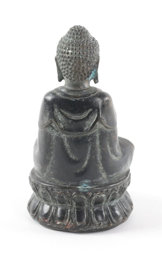 Deels verguld en antiek Boeddha beeldje - Nepal of Tibet, ca. 1900